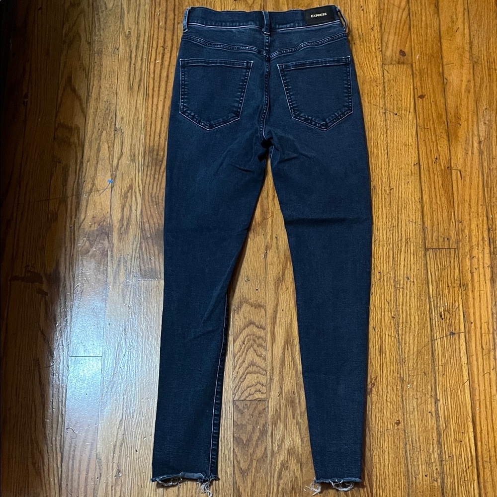 Express Skinny High Rise Blue Women's Jeans Size 00R - Picture 10 of 10